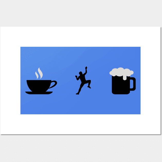 Things To Do List - Coffee, Free Climbing and Beer Wall Art by Owl Canvas